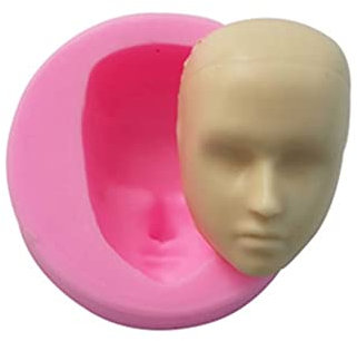 1/8 Stück Silikonform für menschlichen Kopf, Gesicht, Fondant, Gesichtsformen, Modell, Puppenkopf, Form, Herstellung von Schokolade, Kuchen, Ton, Harz, Kerze, Seife, Formen