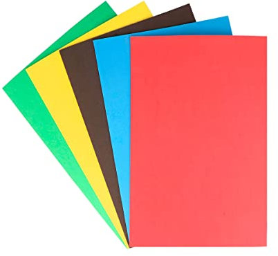 INNSPIRO Set 5 láminas Goma EVA Adhesiva Surtido Colores 20x30cm.x2mm, 20x30 cm