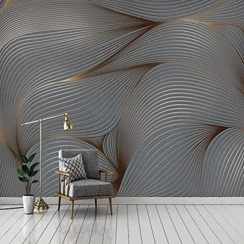 GIVLWF Moderne Kunst Im Retro-Stil Tapeten, Nostalgie Abstrakte Linien Tapete für Wand, Wandbild Dekoration - für Zimmer Küchen die Mauer 430 x 300 cm