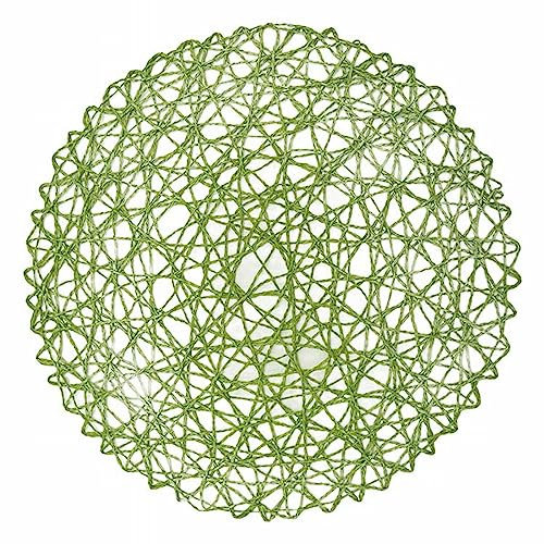 Confezione da 6 tovagliette di fine corda di disordinata tovagliette di ristorante decorazione della tavola scuola materna oggetti di scena fai da te sfondo Tovagliette Colazione (Green, One Size)