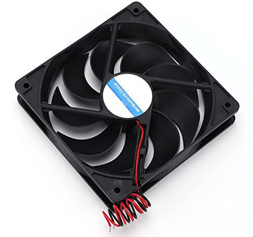 Queiting 4.7x4.7 Inch 12V/24V Universal Vent Fan, Ball Bearing Brushless Cooling Fan, Vents Silent a Bathroom Extractor Fan for RVs, Camping Cars, Yachts, Homes, Bathrooms,