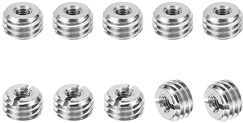 PATIKIL 10Stk Gewinde Adapter Hülse Reduziere Mutter M10*1.5 Außengewinde zu M4*0.7 Innengewinde Reparatur Einsatz Mutter Schraube Reduzierstück Umwandlung Edelstahl Verbindungselement 6mm