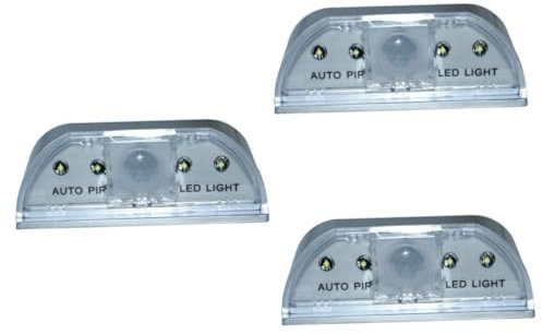 DOITOOL 3 Stk Menschliches Sensorlicht Led-nachtlicht Sensorlichtlampe Schlüssellochleuchte Für Den Außenbereich Schlüssellochleuchte Für Die Vordertür Ir-sensor Draussen Detektor Plastik