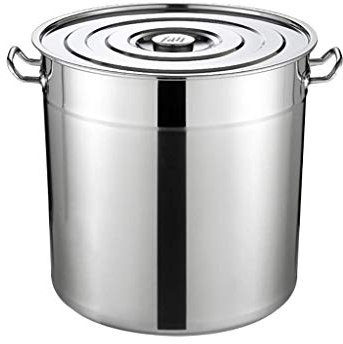 Olla grande y profunda de acero inoxidable para cazuela