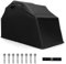 GYMAX Abri Moto Extérieur Pliable, Housse Imperméable 3 Couches, Support Stable en Métal, Fenêtre Enroulable, Garage de Protection, Stockage, Rangement pour Outils, Bois, Vélo 345 x 137 x 190 cm