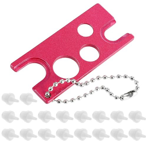 Beaupretty Eyelash Glue Bottle Opener Nozzle Set Eyelash Glue Replacement Caps Eyelash Glue Top Replacement Metal Essential Oil Roller Bottle Opener Key Tool Keychain Accessories