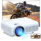 Proiettore intelligente WiFi senza fili, 7000 Lumen Proiettore WiFi 1080P Mini Proiettore Video Home Cinema LED Home Cinema Funzione Zoom Compatibile con Smartphone HDMI USB