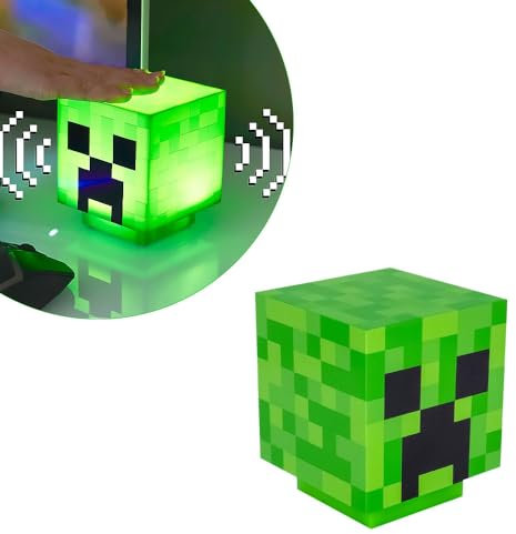 ZOYDP Creeper Lampe, Creeper Light mit Zombie-Sounds, Creeper 3D Icon Light BDP, Lampe, Creeper Licht, Tischleuchte Nachtlicht Einzigartige Geschenkidee für Game