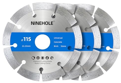 3x Diamantscheibe 115mm, Universal Diamanttrennscheibe Universal für Beton, Granit, Stein, Ziegel, Mauerwerk, Baumaterialien, Diamanttrennscheibe mit hoher Schneidleistung