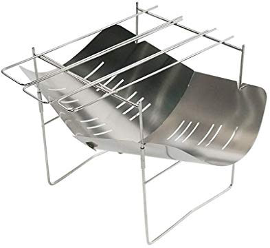 KKMNDE Parrilla de Barbacoa al Aire Libre, Mini Barbacoa de Acero Inoxidable, Estufa de Camping, Estante de Cocina, Parrilla de Barbacoa de carbón Plegable