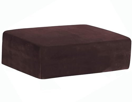 Miecoae Housse Ottoman Housse de Protection pour Repose-Pieds Rectangulaire Housse de Pouf Extensible Housse de Ottoman Canape Pouf Rectangulaire(T-09,75-85x60-70cm)