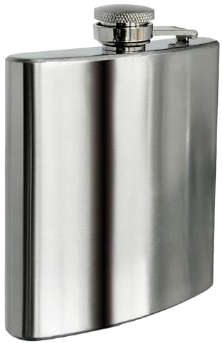 2 UR DOOR 8oz Silver Stainless Steel Hip Flask - Waterproof, Portable Pocket Whisky Alcohol Flask, Personalized Groomsmen Gifts for Bar Parties & Drinking