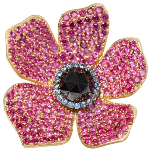 Kate Spade New York Statement-Ring mit Mohnblumen-Motiv, 4 UK, Messing, Kein Edelstein