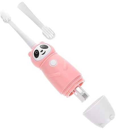 Elektrische Kinderzahnbürste 1 Satz aus Pp, 1.5v Batteriebetrieben | Mundpflegegerät mit Cartoon Design, Ipx7, 22000 Mal, für Reise und Selbstputz Training