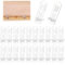 Nogeqi 20 Pcs Transparent Plastic Shelf Clips,Rectangle Locking Shelf Support Pegs,Self Locking Shelf Pegs for Shelves,2.24 Inch Cabinet Shelf Clips for Wardrobe Kitchen Cabinet Furniture Bookshelf