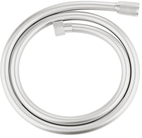 GROHE Silverflex, knickfester Duschschlauch, edelstahlfarben, 1,25m (robuster Brauseschlauch, druckbeständig, universaler Anschluss, keine Dichtungsringe notwendig), supersteel, 28362DC1