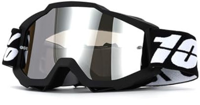 OLYSPM Motocross Brille UV-Schutz,Motorradbrille mit Flexiblem Rahmen,Schwammpolsterung,Fit Über Brille für Radfahren,Skifahren,Klettern