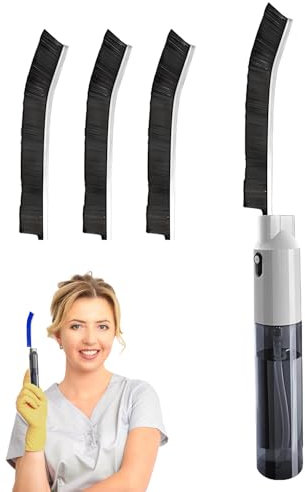 Fugenbürste, Hartborsten Ecken Reinigungsbürste, Fugenreinigungsbürste Mit Gießkanne, Fugenreiniger Fliesen Crevice Cleaning Brush, Eckenreinigungsbürste Für Bad, Dusche, Küche, Toilette (Schwarz)
