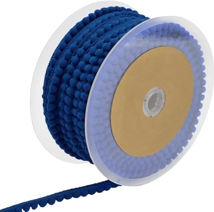 Bommelborte Mini 25m x 11mm uni Bommelgröße 6mm Pomponband Pomponborte 22 Farben