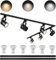Dimmbares LED-Beleuchtungsset, 10W 3CCT GU10 Track Head mit 2x1m H-Schiene, 3000K/4000K/6000K einstellbar, kommerzieller Deckenstrahler mit 6 austauschbaren GU10-Lampen