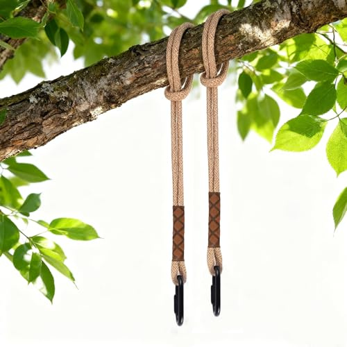 2 Stück Schaukelbaum-Verbindungsseile, 0,6 Meter Hängemattenverbindung für Schaukelstuhl-Aufhängungsset, Verstellbare Seile mit Karabinern Geeignet für Schaukeln, Hängematten, Outdoor, Indoor-Aufhängu