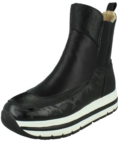 Ladies Elle Sport Casual Chunky Pull on Warmlined Ankle Boots F4R484
