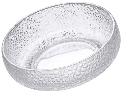 DOITOOL Bol à Salade Verre Transparent Élégant Bol Multifonction pour Fruits et Légumes Vaisselle Maison et Hôtel Design Créatif et Facile à Nettoyer