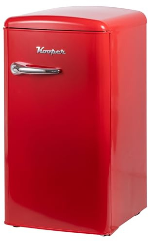 Frigorifero vintage monoporta 100 L. 44,9X48,3X88,2 cm, rosso, Kooper