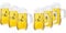 Bitburger Glas Gläser-Set - 6x Biergläser/Humpen 0,3L geeicht