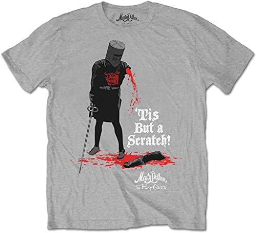 Rock Off Monty Python 'Tis But A Scratch' T-Shirt (Small) Grey