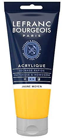 Lefranc Bourgeois Acrylique Fine Tube 80ml Jaune Moyen