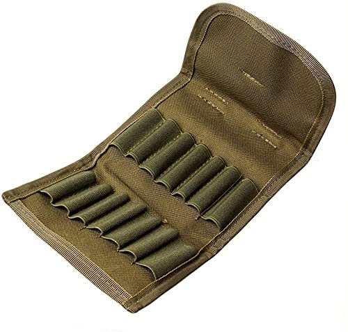 Gexgune Jagd Faltbare Munition Tragetasche Schrotflinte Gewehrkassettenhalter 14 Runde Munitionsschalen Taktische Molle Shell Tasche (Grün)
