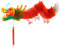 Holibanna Lanterne Chinoise Dragon Rouge en Plastique pour Décoration du Nouvel an Chinois - Suspension Élégante pour Fête Et Célébrations 100cm