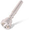 Bach Trompetenmundstück 3C, 8,7cm/3,43 Zoll Bach Trompete Mundstück 3C Neu Silber Vergoldet plattiert Trumpet Mouthpiece Universal Übungsmundstück Musikinstrument Zubehör für Anfänger Profispieler