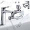 Schwenkbarer Waschbecken Wasserhahn Verlängerung mit 3-Achsen Drehung, Faltbarer Spritzfilter Wasserhahn Strahlregler für Küchen/Badezimmer Waschbecken Adapter, Sprühaufsatz für Gurgeln und Spülen
