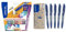 Pilot - 12 Stück Frixion Ball 12 Farben – mittlere Spitze & Frixion Ball – Radierbarer Tintenroller mit thermosensitiver Tinte – 5er Set Blau – Mittlere Spitze – Zauberstift