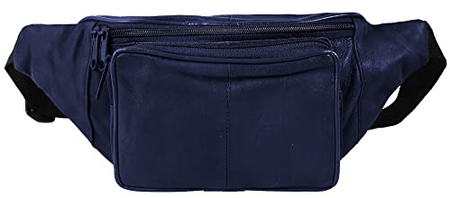 LEONARDO VERRELLI Unisex-Hüfttasche Bauchtasche Leder 3900040 (blau)