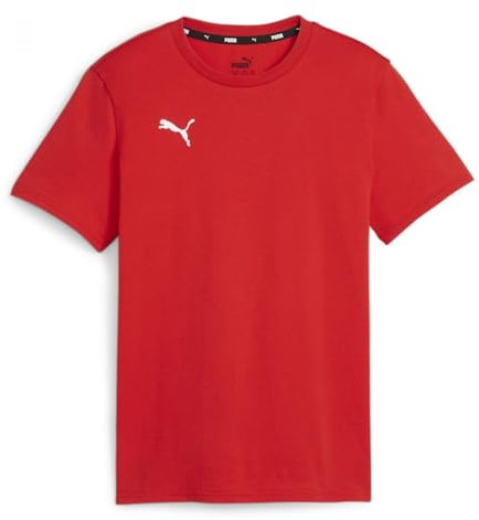 PUMA Unisex Teamgoal Casuals Tee Jr T-Shirt, Puma Red-puma White, 164 EU