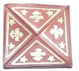 Lederware Faltbörse Lederbörse Geldbörse Portemonnaie Münzbörse Geldbeutel Marokko echtes Leder 7 x 7 cm Handarbeit