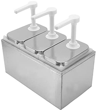 Station de Pompe à Condiments de 35 Ml pour la Cuisine et la Maison, Pot Amovible, Pompe à Condiments en Acier Inoxydable, Idéale pour le Ketchup, la Moutarde, le Chocolat, etc.