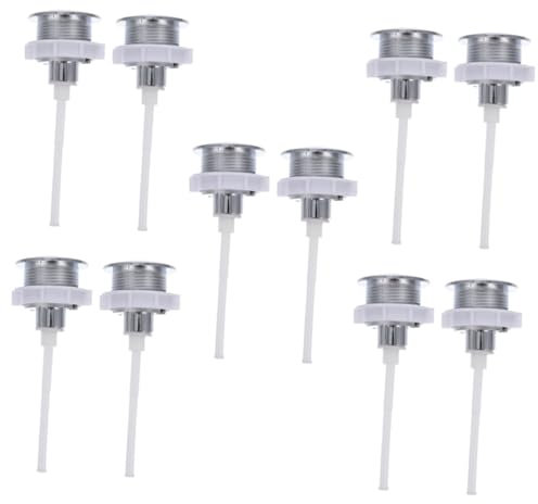 SHINEOFI 5sets Toilet Water Tank Push Button Replacement Dual Flush Button for Bathroom Cisterns Easy Install 2pcs*5