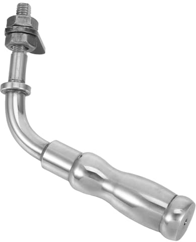 Mikikit Manija del Pozo de Fuego Compacta de Alta Temperatura, Perilla Ergonómica de Acero Resistente, Tirador para Puerta Caldera, Accesorios Seguros para Estufa de Leña y Chimenea,