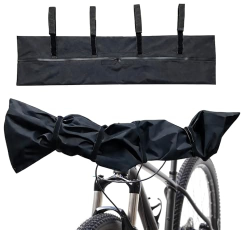 Riisoyu 2 Stück Ebike Lenkerschutzhülle, Transportschutz Schutz Zubehör Mit wasserdichtem Reißverschluss und Riemen vor Nässe Staub und Schmutz Regenschutz Fahrrad Abdeckung Fahrrad camping zubehör