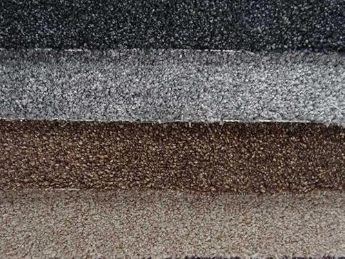 Flauschiger Velours-Teppich Amalfi | Melierter Teppichboden mit Eco-Grip-Rücken, grau, Zuschnitt (2m breit / 1m lang)