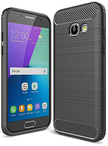 betterfon | Carbon TPU Silikon Handy Tasche Hybrid Case Schutz Hülle Panzer Cover Bumper für Samsung Galaxy A5 2017 SM-A520 Schwarz