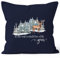 Autiga Kissenbezug Weihnachten It`s The Most Wonderful time of The Year Hirsch Weihnachtsmotiv Navy 40cm x 40cm