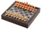 Elle Decor Schachspiel, 10,25 x 10,25 x 1,8 cm, Braun