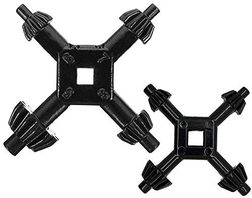 Gasea 2 Sets 4 Ways Universal Drill Press Combination Chuck Key, Large + Small