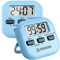 Kitchen Timer, WECKEW 2 Pack Digital Kitchen Timer Magnetic Countdown Stopwatch Timer with Loud Alarm, Big Digit, Back Stand, Hanging Hole for Cooking, Shower, Bathroom, Kids, Teacher(Blue)