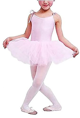 Tutu danza classica bambina body ballerina rosa spalline regolabili 3 strati tulle misura 130 idea regalo originale balletto performance